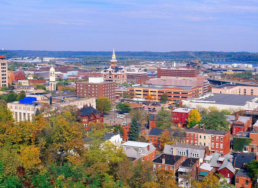 About Our Agency - Aerial View of Eagle Point Park in Dubuque, Iowa