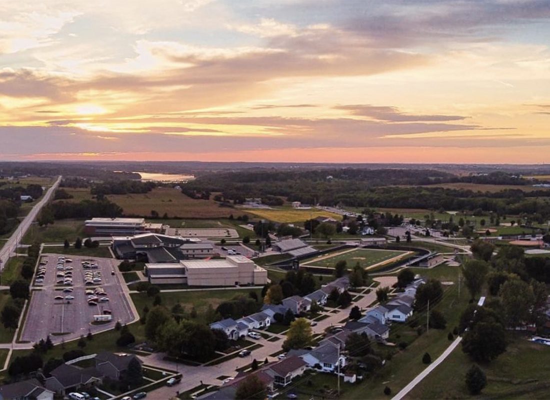 About Our Agency - Drone Shot of Solon, IA During Sunset